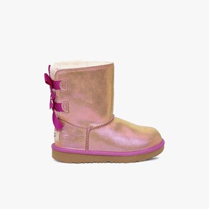 Ugg Bailey Bow II Shimmer Kids Classic Boots Brown/Pink (2813ZJYKL)